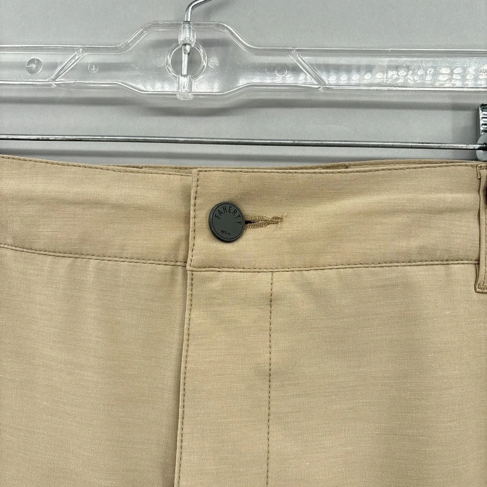 Faherty Shorts Mens 40 Beige All Day Chino Stretch Drawstring 8